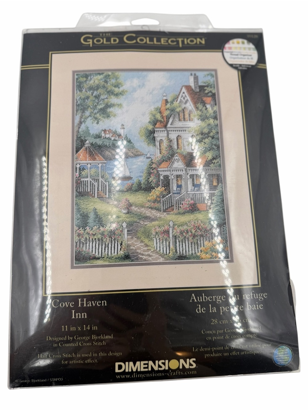 Dimensions The Gold Collection Cross Stitch Kit #35128 Cove Haven Inn 11"x14".